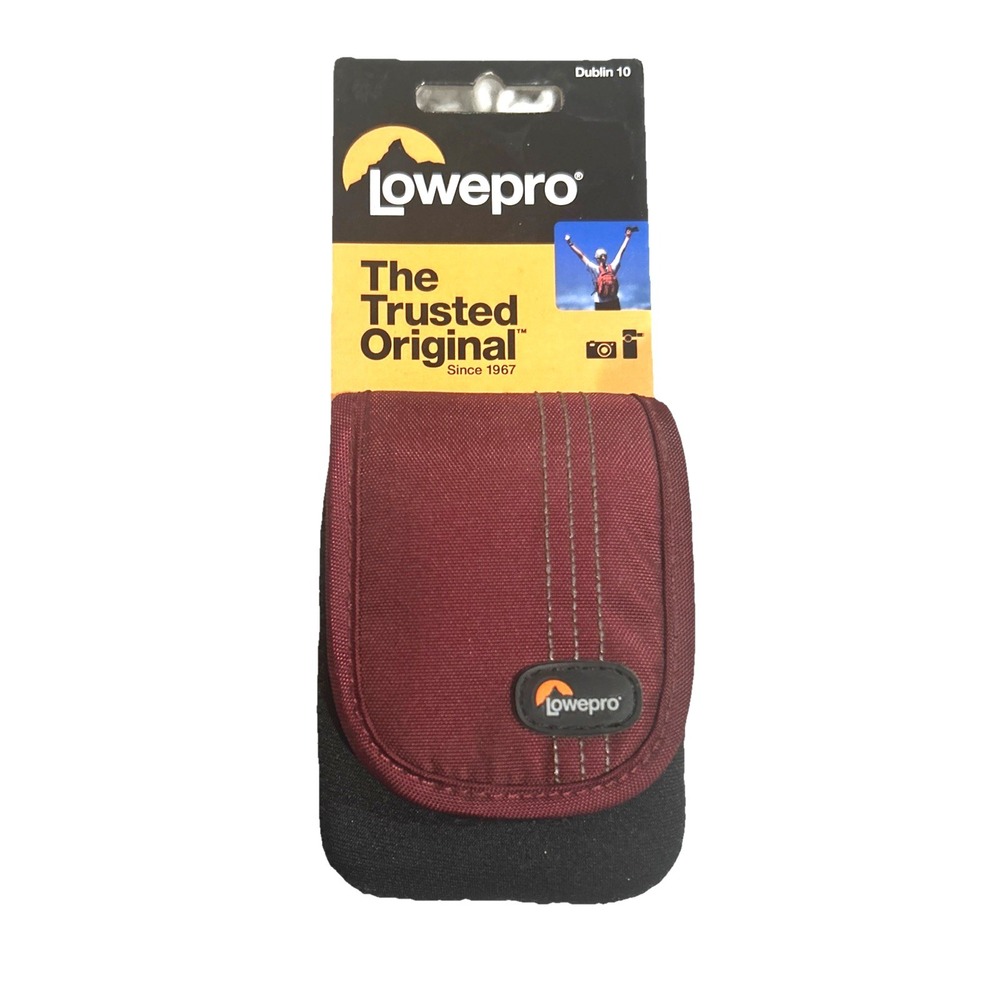 Lowepro Small Burgundy Digital Camera Bag Case NWT Belt Compact Travel Hiking